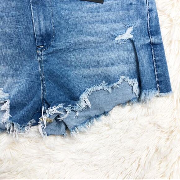 NWT BLANKNYC Denim Puppy Love Denim Wedge Shorts Size 24 - Picture 14 of 14